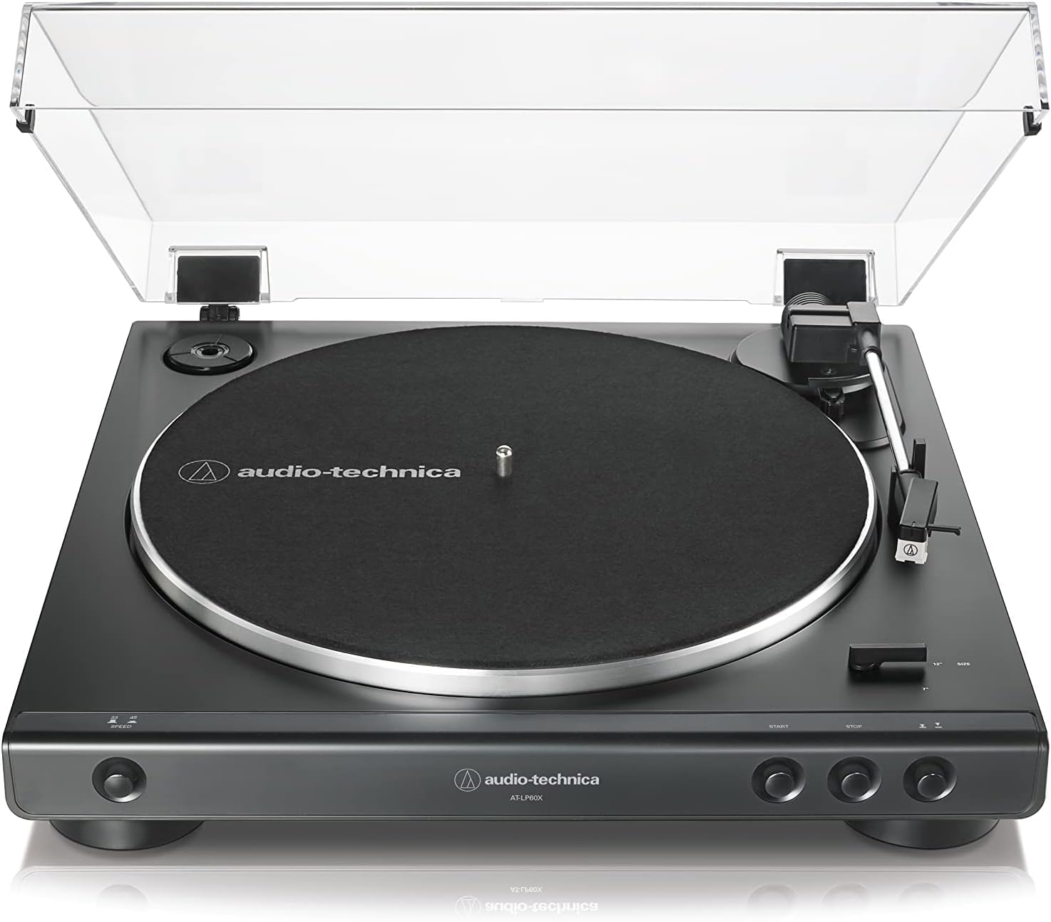 Audio-Technica LP60XBK Platine Vinyle Stéréo à Entraînement par Courroie, Entièrement Automatique Noir