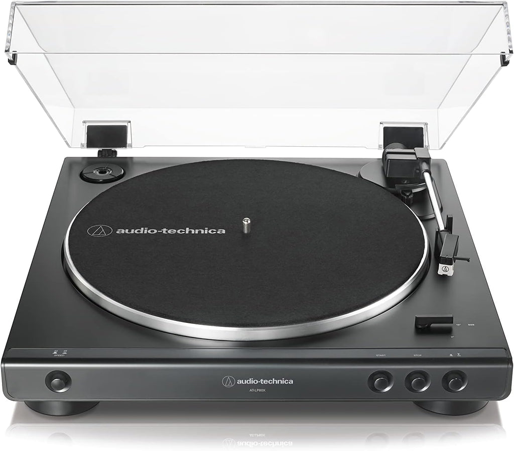 Audio-Technica LP60XBK Platine Vinyle Stéréo à Entraînement par Courroie, Entièrement Automatique Noir