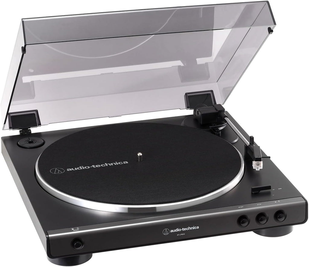 Audio-Technica LP60XBK Platine Vinyle Stéréo à Entraînement par Courroie, Entièrement Automatique Noir