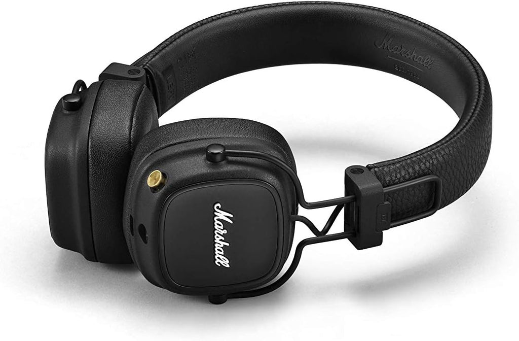 Marshall Casque Bluetooth supra-auriculaire Major IV, écouteurs sans fil, pliables, autonomie sans fil de plus de 80 heures, noir