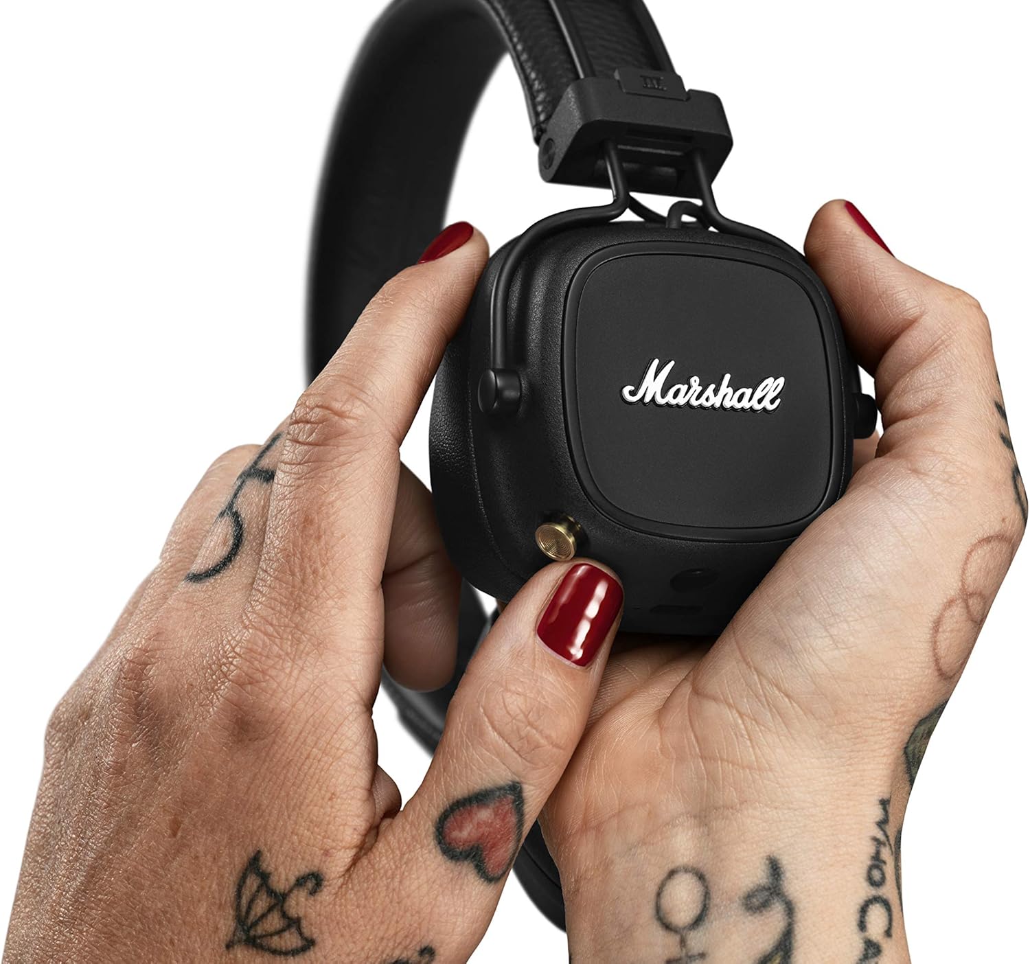 Marshall Casque Bluetooth supra-auriculaire Major IV, écouteurs sans fil, pliables, autonomie sans fil de plus de 80 heures, noir
