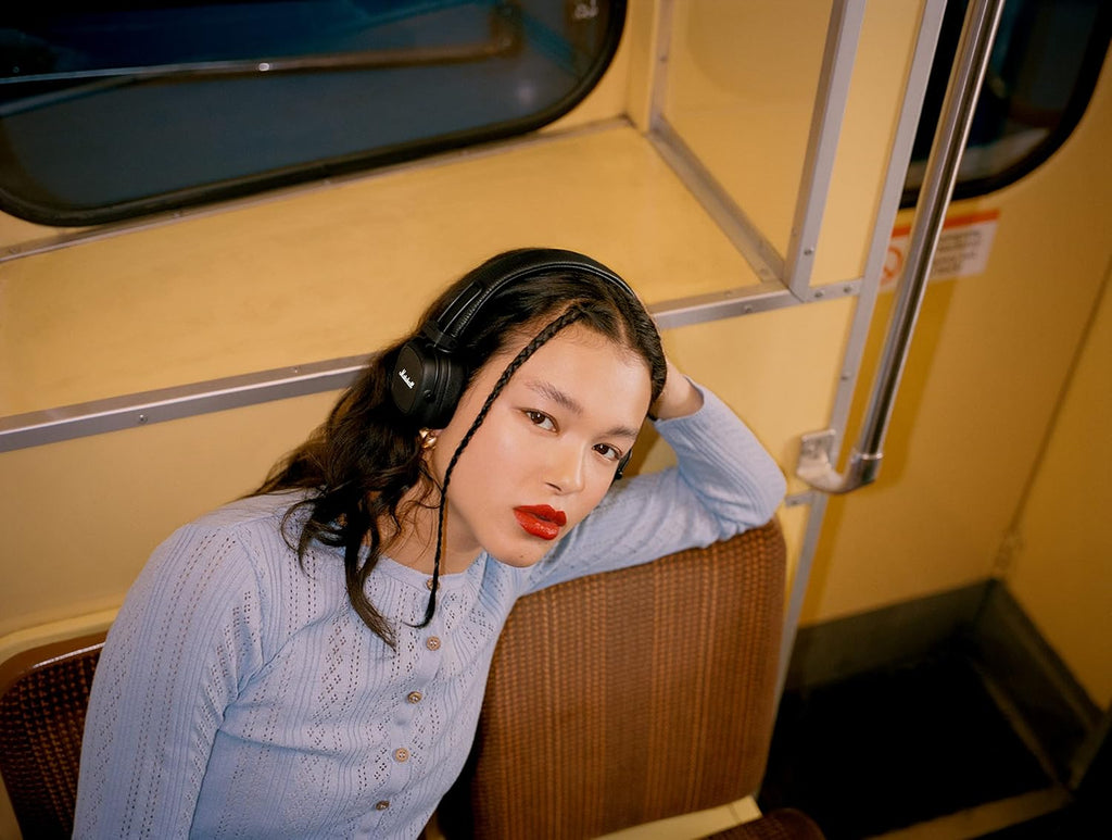 Marshall Casque Bluetooth supra-auriculaire Major IV, écouteurs sans fil, pliables, autonomie sans fil de plus de 80 heures, noir